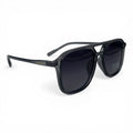 The ‘Kairo’ Keyhole Rectangle Sunglasses | Transparent Gray & Purple Gradient