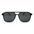 The ‘Kairo’ Keyhole Rectangle Sunglasses | Tortoise Olive & Gray