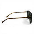 The ‘Kairo’ Keyhole Rectangle Sunglasses | Tortoise Olive & Gray