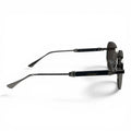 The ‘Aurel’ Geometric Sunglasses | Black / Silver / Brown