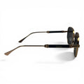 The ‘Aurel’ Geometric Sunglasses | Gold / Brown / Dark Gray