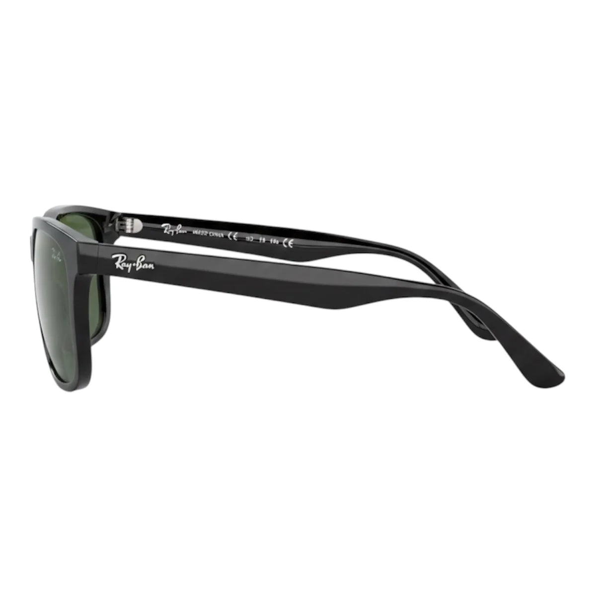 Black Ray-Ban sunglasses on a white background