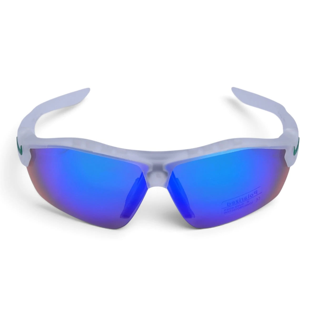 U&EYE Cadence clear frame blue lens sport wrap sunglasses product image 1