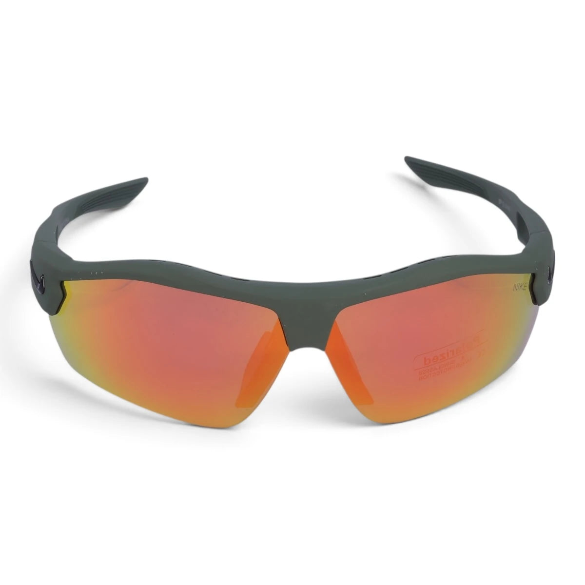 U&EYE Cadence green frame orange lens sport wrap sunglasses product image 1
