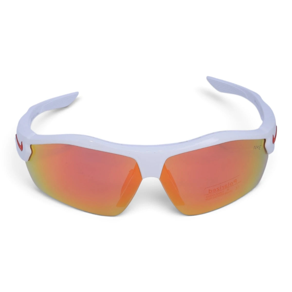 U&EYE Cadence white frame orange lens sport wrap sunglasses product image 1