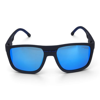 U&EYE Canyon black frame blue mirror lens sport rectangle sunglasses product image 1