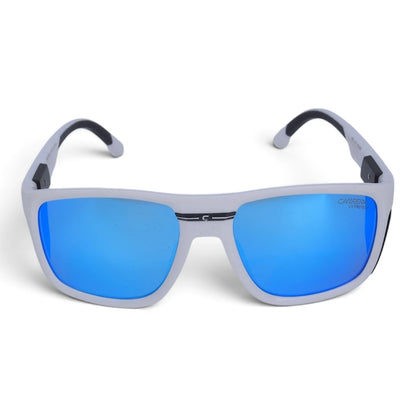 U&EYE Canyon white frame blue mirror lens sport rectangle sunglasses product image 1