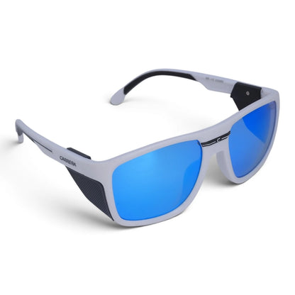 U&EYE Canyon white frame blue mirror lens sport rectangle sunglasses product image 2