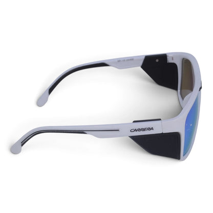U&EYE Canyon white frame blue mirror lens sport rectangle sunglasses product image 3
