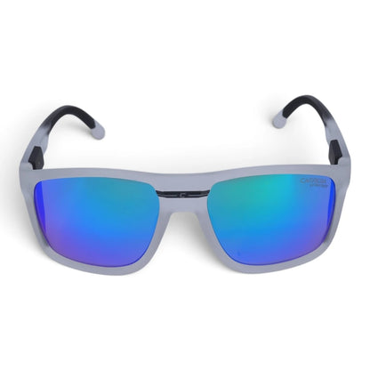 U&EYE Canyon white frame blue purple mirror lens sport rectangle sunglasses product image 1