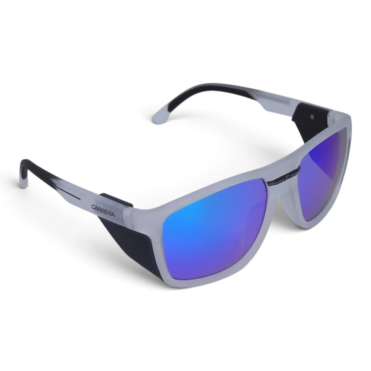 U&EYE Canyon white frame blue purple mirror lens sport rectangle sunglasses product image 2