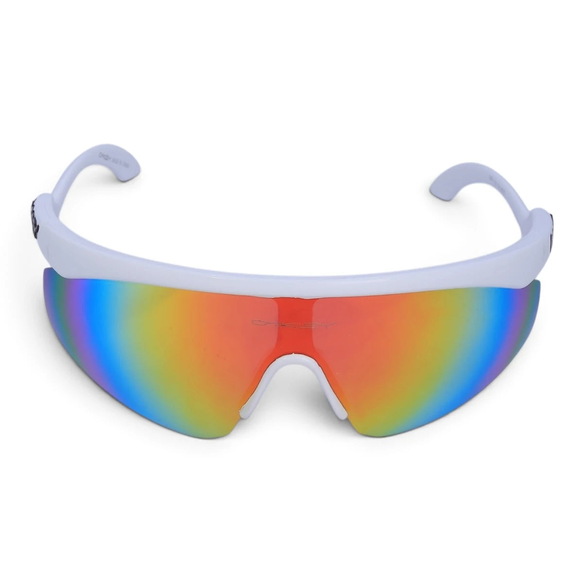 U&EYE Contour white frame orange lens sport shield sunglasses product image 1