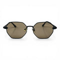 The ‘Facet’ Geometric Sunglasses | Black / Gold / Champagne