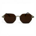 The ‘Facet’ Geometric Sunglasses | Gold / Black / Brown