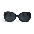 The ‘Filigree’ Oversized Round Sunglasses | Black Silver & Dark Gray
