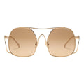 The ‘Solene’ Oversized Square Sunglasses | Champagne Gold