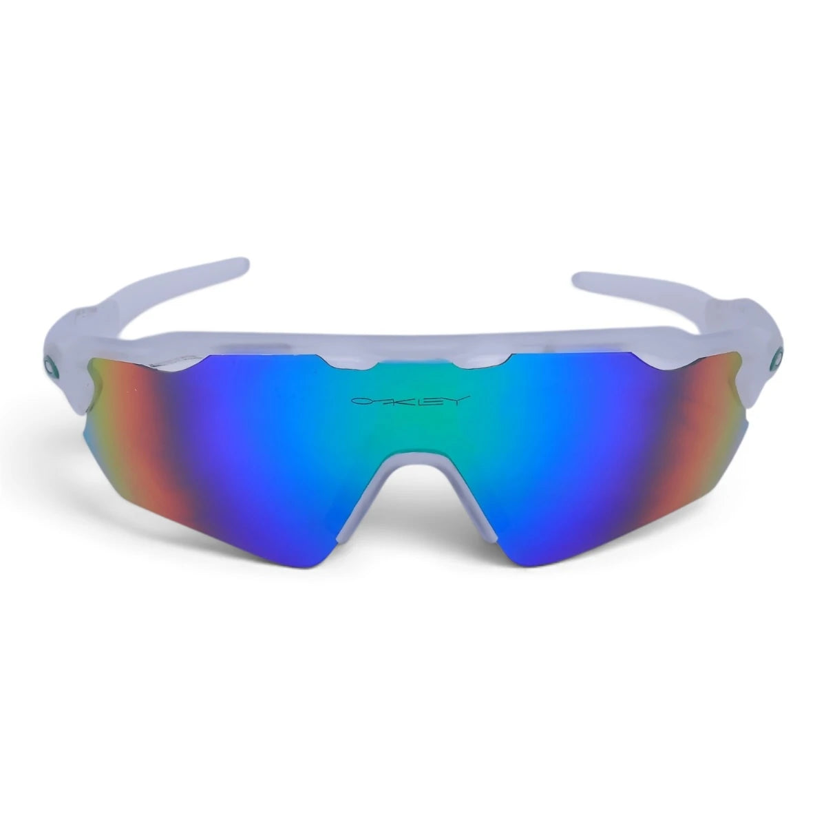 U&EYE Grit white frame blue purple mirror lens sport wrap sunglasses product image 1