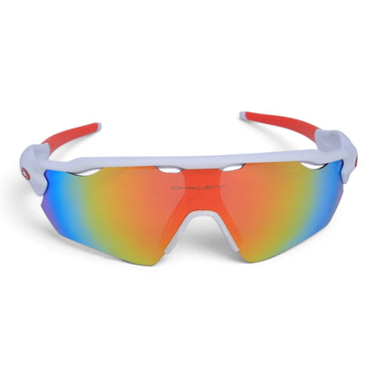 U&EYE Grit white frame red yellow mirror lens sport wrap sunglasses product image 1