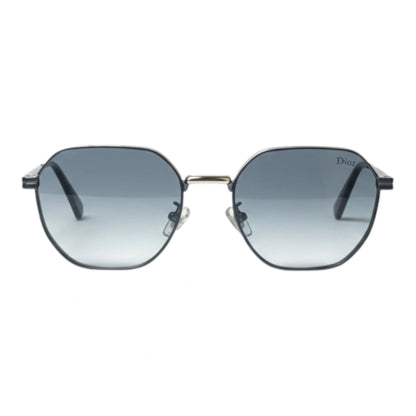 The 'Horizon' Geometric Sunglasses | Gunmetal & Blue Fade | UV400