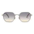 The 'Horizon' Geometric Sunglasses | Silver & Champagne Fade | UV400