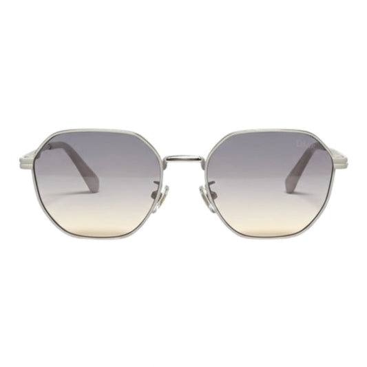 The 'Horizon' Geometric Sunglasses | Silver & Champagne Fade | UV400