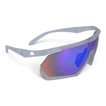 U&EYE Keystone clear frame blue lens angular shield sunglasses product image 2