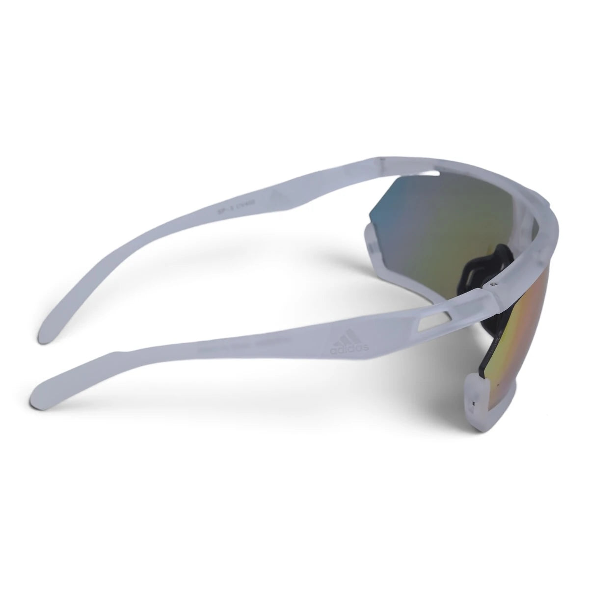 U&EYE Keystone clear frame blue lens angular shield sunglasses product image 3