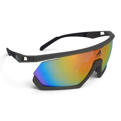 U&EYE Keystone green frame orange lens angular shield sunglasses product image 2