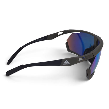 U&EYE Keystone green frame orange lens angular shield sunglasses product image 3