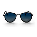 The ‘Lumen’ Round Sunglasses | Black & Blue