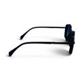 The ‘Lumen’ Round Sunglasses | Black & Blue