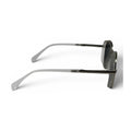 The ‘Lumen’ Round Sunglasses | Crystal Clear & Black