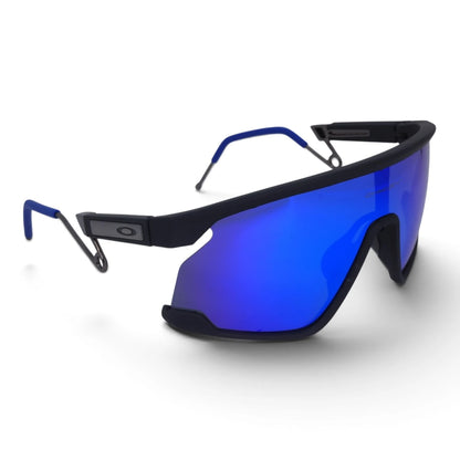 U&EYE Meridian black frame blue lens sport shield sunglasses product image 2