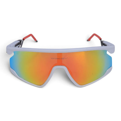 U&EYE Meridian white frame orange lens sport shield sunglasses product image 1