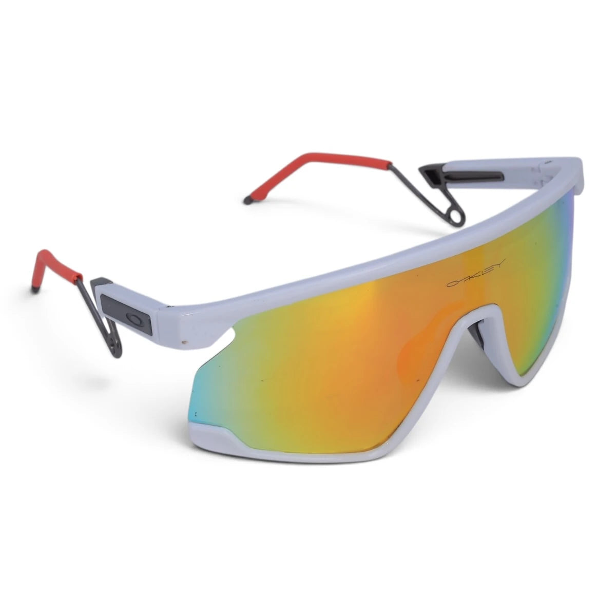 U&EYE Meridian white frame orange lens sport shield sunglasses product image 2