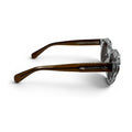 The ‘Monolith’ Chunky Octagon Sunglasses | Crystal Clear & Brown