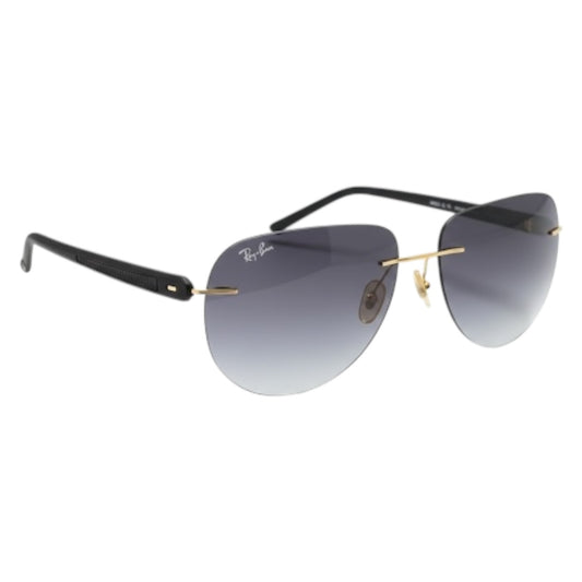 The Phantom Rimless Aviator Sunglasses | Slate Gradient & Gold