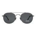 The 'Venture' Round Double-Bridge Sunglasses | Gunmetal