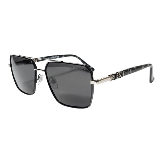 The Sovereign Geometric Sunglasses | Onyx Black & Marble