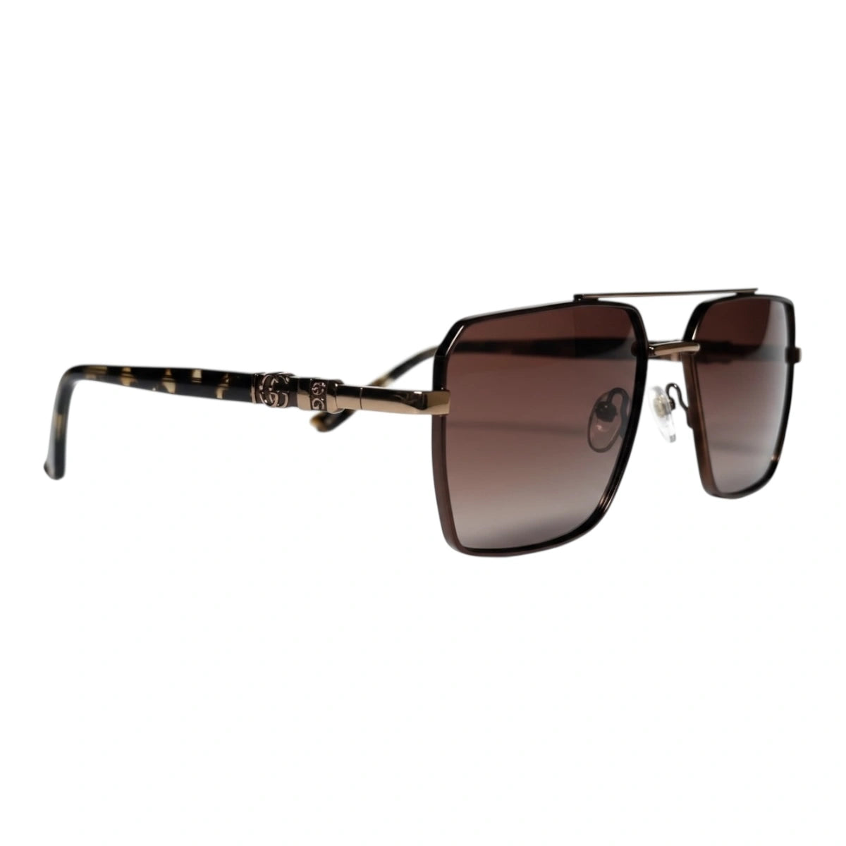 The Sovereign Geometric Sunglasses | Bronze & Espresso Gradient