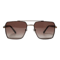 The Sovereign Geometric Sunglasses | Bronze & Espresso Gradient