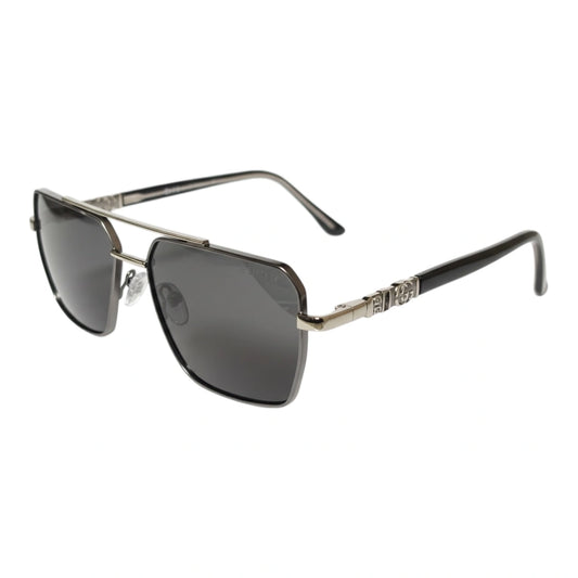 The Sovereign Geometric Sunglasses | Gunmetal Silver
