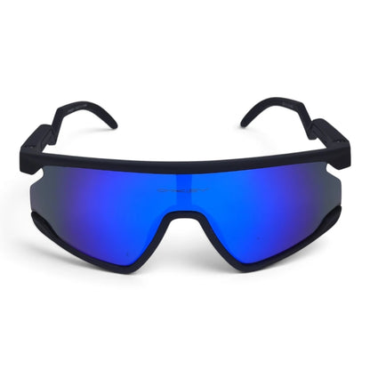 U&EYE Switchback black frame blue mirror lens sport shield sunglasses product image 1