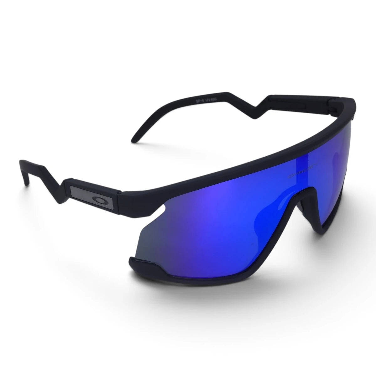 U&EYE Switchback black frame blue mirror lens sport shield sunglasses product image 2