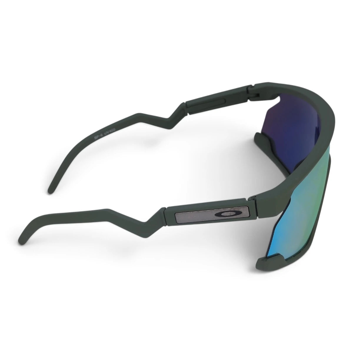 U&EYE Switchback green frame blue mirror lens sport shield sunglasses product image 3