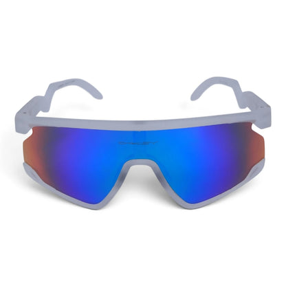 U&EYE Switchback white frame blue purple mirror lens sport shield sunglasses product image 1