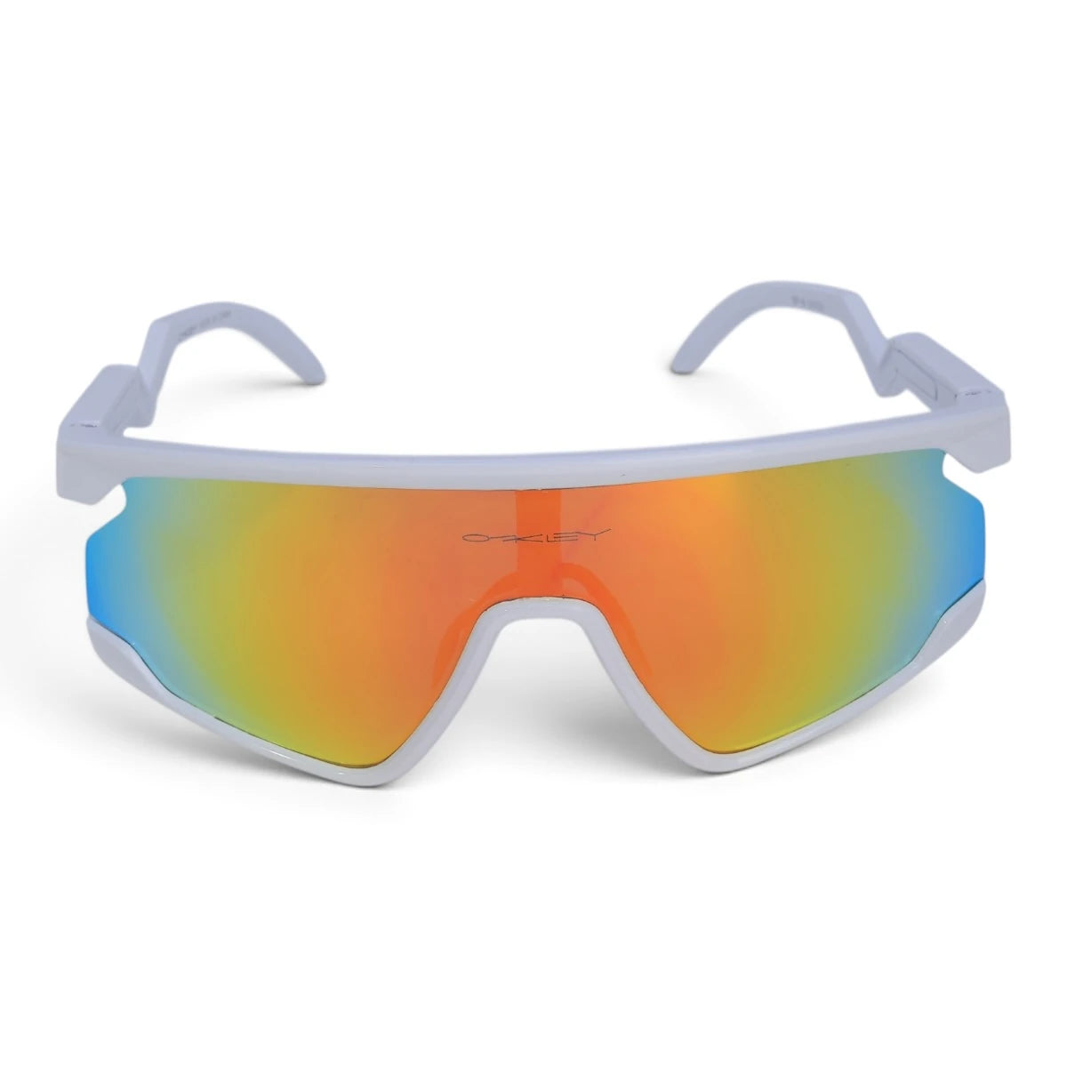 U&EYE Switchback white frame red yellow mirror lens sport shield sunglasses product image 1