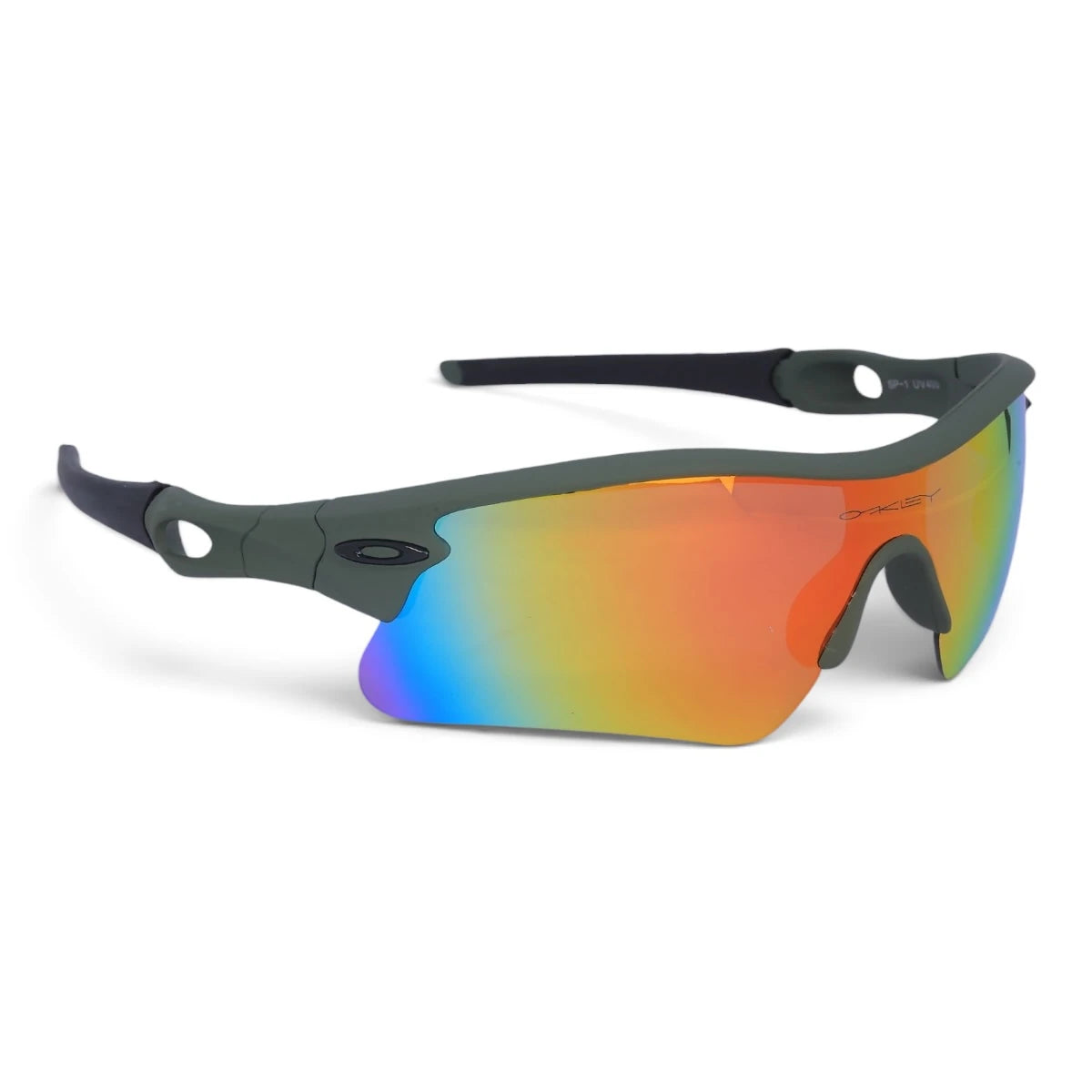 U&EYE Tandem green frame orange lens sport shield sunglasses product image 2