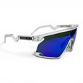 The ‘Aero’ Sport Shield Sunglasses | Clear Blue Mirror