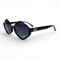 The ‘Apex’ Compact Semi-Rimless Geometric Sunglasses | Midnight Black | Polarized